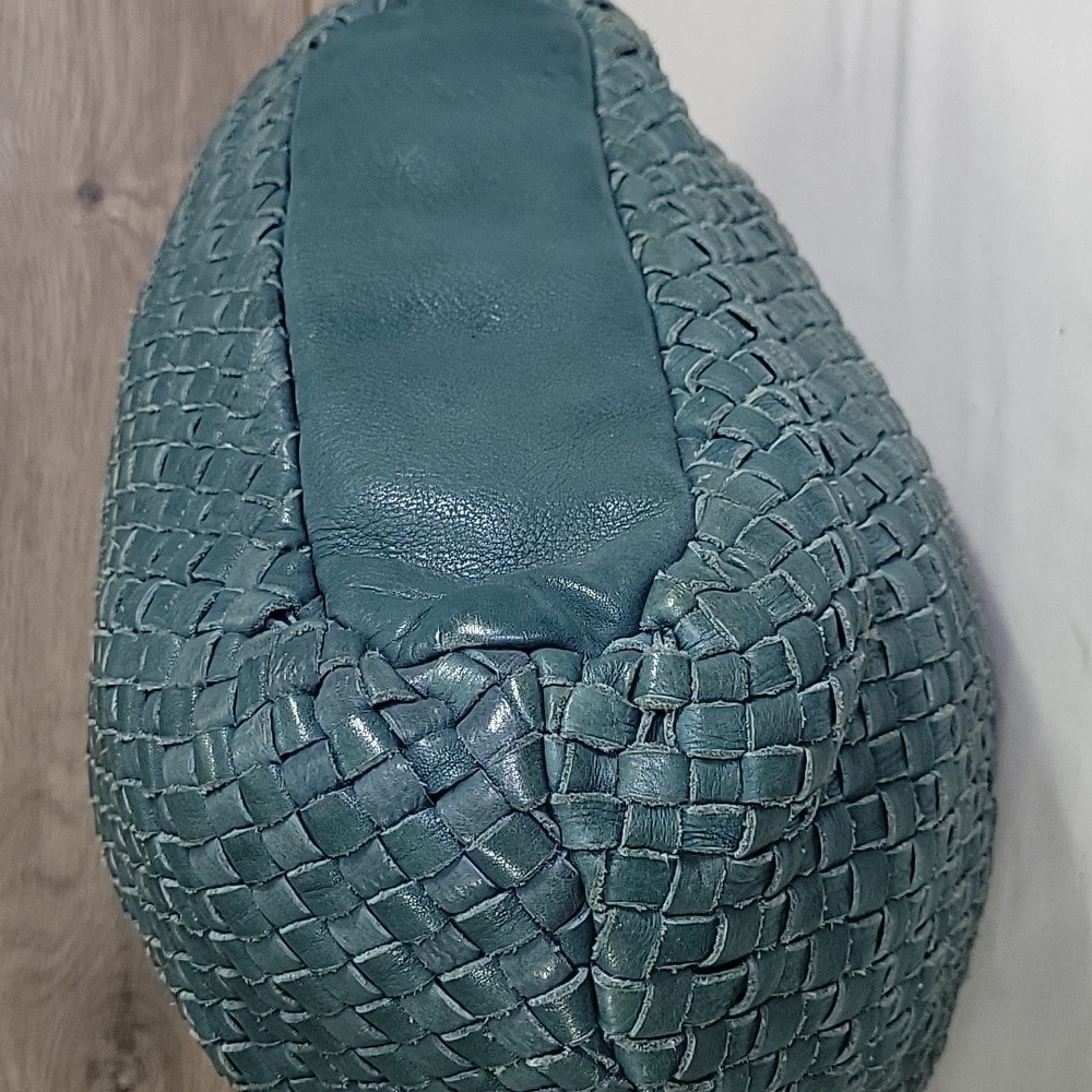 Fossil Teal Woven Hobo with Stud and Ring Accents - Picture 6 of 12
